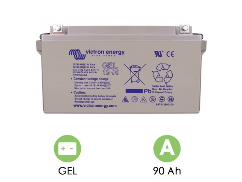 BATTERIE DÉCHARGE LENTE VICTRON ENERGY GEL12V 90AH