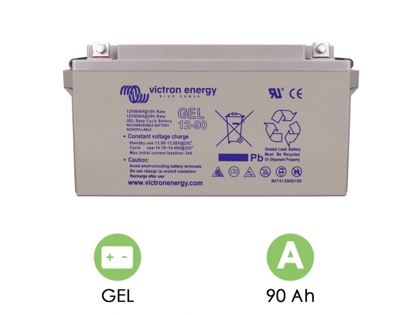 BATTERIE DÉCHARGE LENTE VICTRON ENERGY GEL 12V 90AH