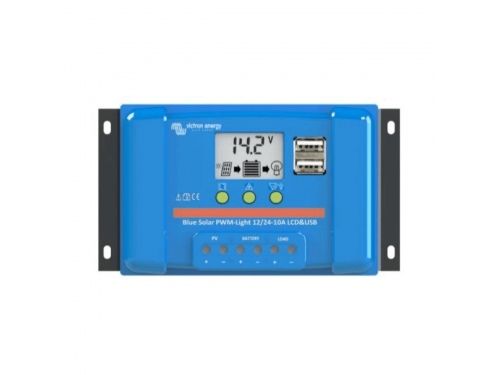 REGULATEUR DE CHARGE SOLAIRE PWM 10A LCD&USB - 12/24V VICTRON ENERGY