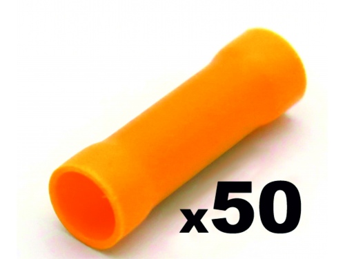 Cosse tube électrique jaune - lot de 50