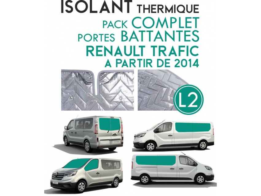 9 Pièces. Portes battantes. L2H1.ISOLANT OCCULTANT THERMIQUE ALUMINIUM RENAULT TRAFIC