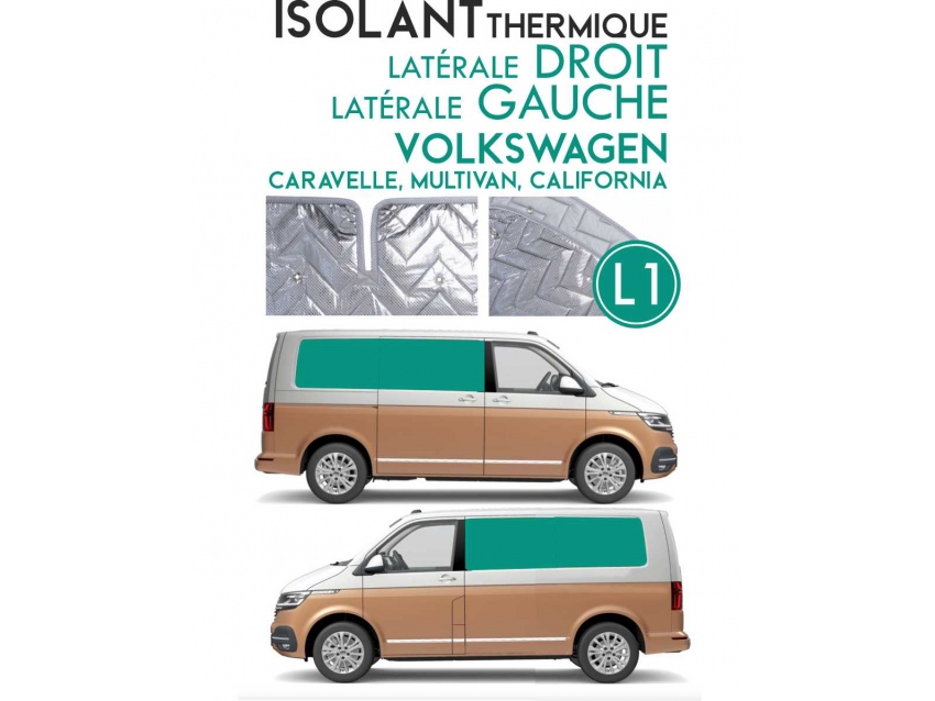 Isolant thermique alu Volkswagen Caravelle, Multivan, California Espace arrière empattement court