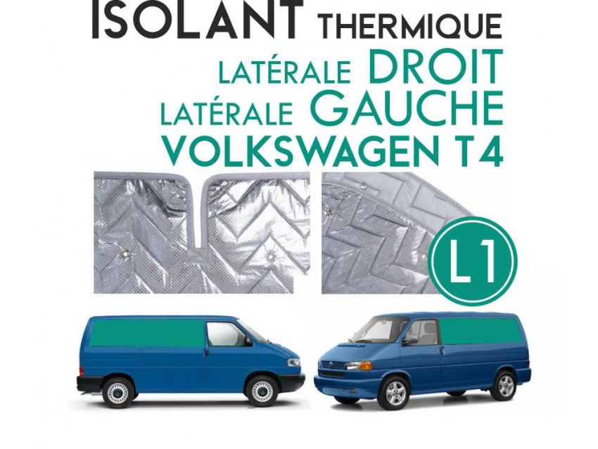 Isolant thermique Volkswagen T4 de 1990-03 en 4 parties (salon) à empattement court