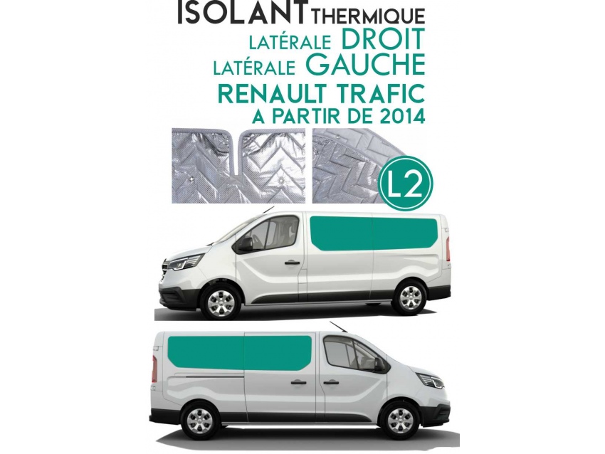Isolant thermique alu Renault Trafic à partir de 2014. Espace arrière L2