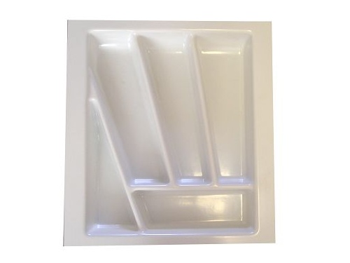 RANGE COUVERTS EN PLASTIQUE BLANC 360 x 390 x 5 MM